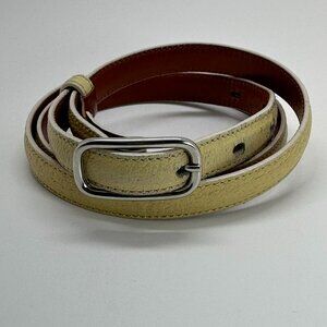 Malo Genuine Leather Belt Made In Italy .5" X 39" Hawthorne Yellow